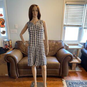 Karl Lagerfeld Paris Black & Ivory Tweed Dress Size 4